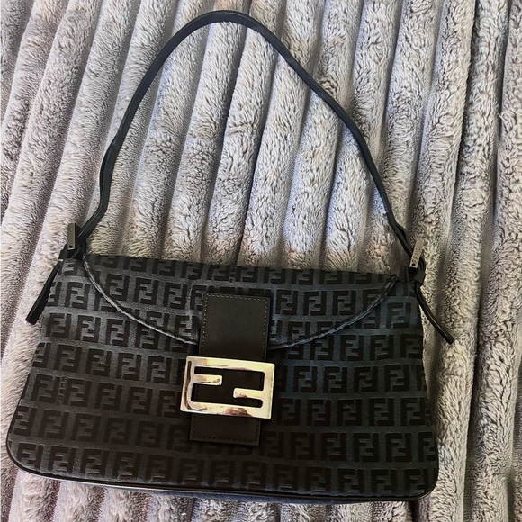 Vintage Fendi Zuchinno Double Flap Baguette - Picture 2 of 12
